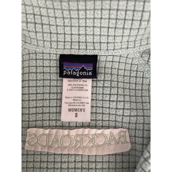 Patagonia R1 Pullover Women S Green Stretch Athleisure Sport 1/4 Zip High Neck - Picture 3 of 8